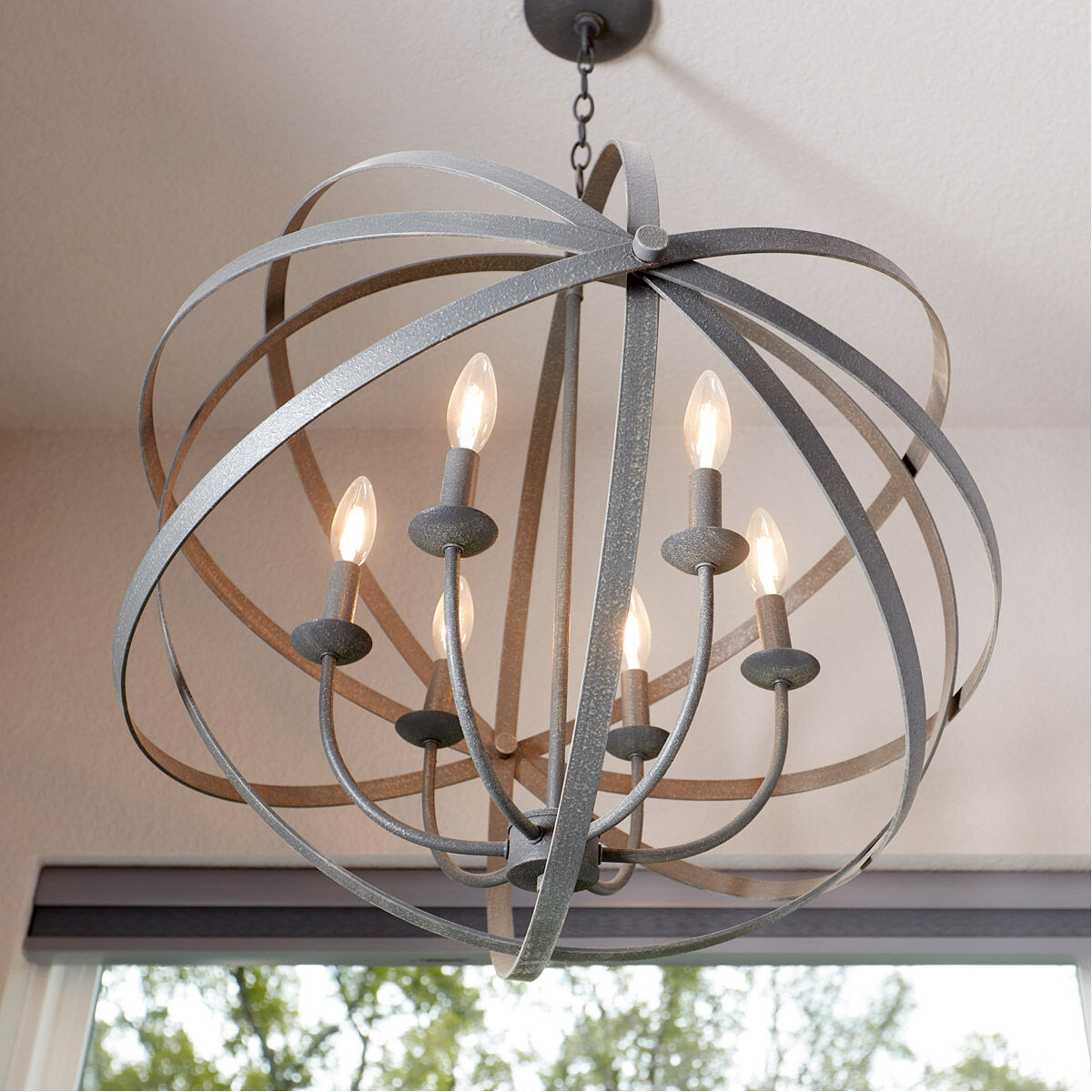 Celeste 6 Light 25.5 inch Zinc Chandelier Ceiling Light