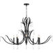 Majesty 8 Light 45 inch Matte Black Chandelier Ceiling Light