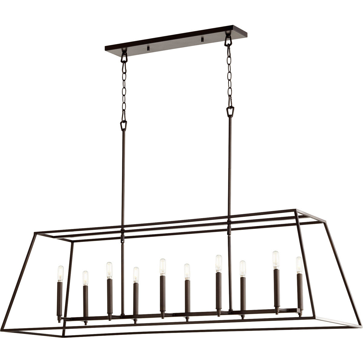 Gabriel 10 Light 17 inch Oiled Bronze Foyer Pendant Ceiling Light, Quorum Home