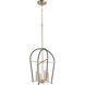 Espy 4 Light 14.25 inch Noir and Aged Brass Mini Chandelier Ceiling Light