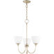 Celeste 3 Light 21 inch Aged Silver Leaf Chandelier Ceiling Light, Satin Opal