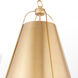 Jamie 1 Light 15 inch Aged Brass Pendant Ceiling Light