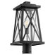 Artesno 1 Light 19 inch Textured Black Outdoor Post Lantern