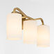 Rutherford 3 Light 22.75 inch Brushed Brass Vanity Light Wall Light