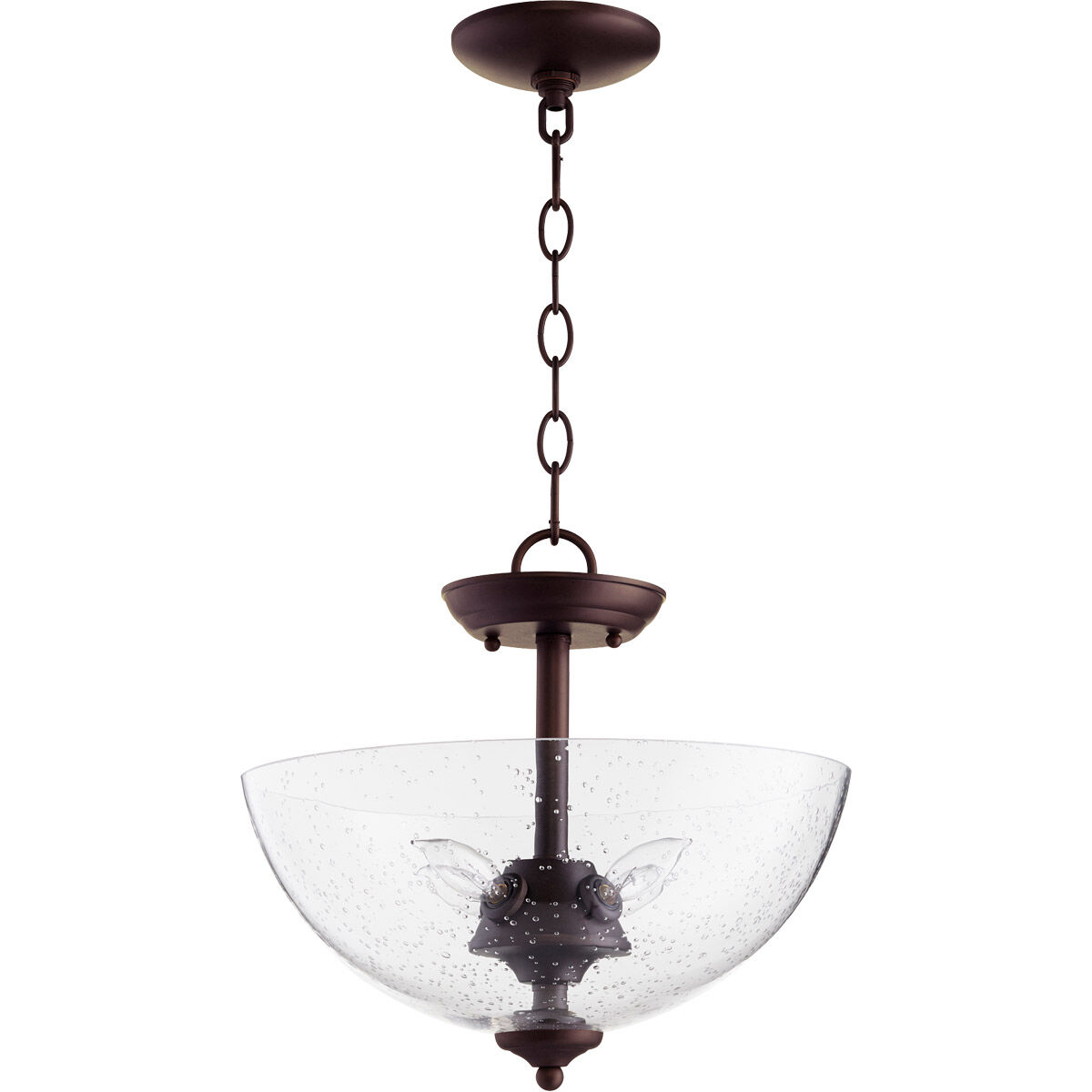 Fort Worth 4 Light 13.75 inch Oiled Bronze Dual Mount Ceiling Light