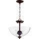Fort Worth 4 Light 13.75 inch Oiled Bronze Dual Mount Ceiling Light