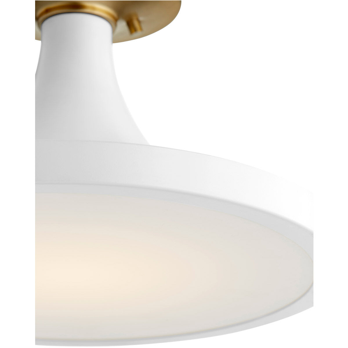 Bugle 1 Light 15 inch Studio White Flush Mount Ceiling Light