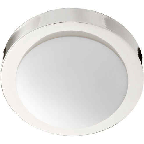 Contempo 1 Light 9 inch Polished Nickel Flush Mount Ceiling Light