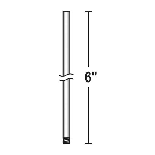 Fan Accessory Matte Black Universal Fan Downrod in 6 in.
