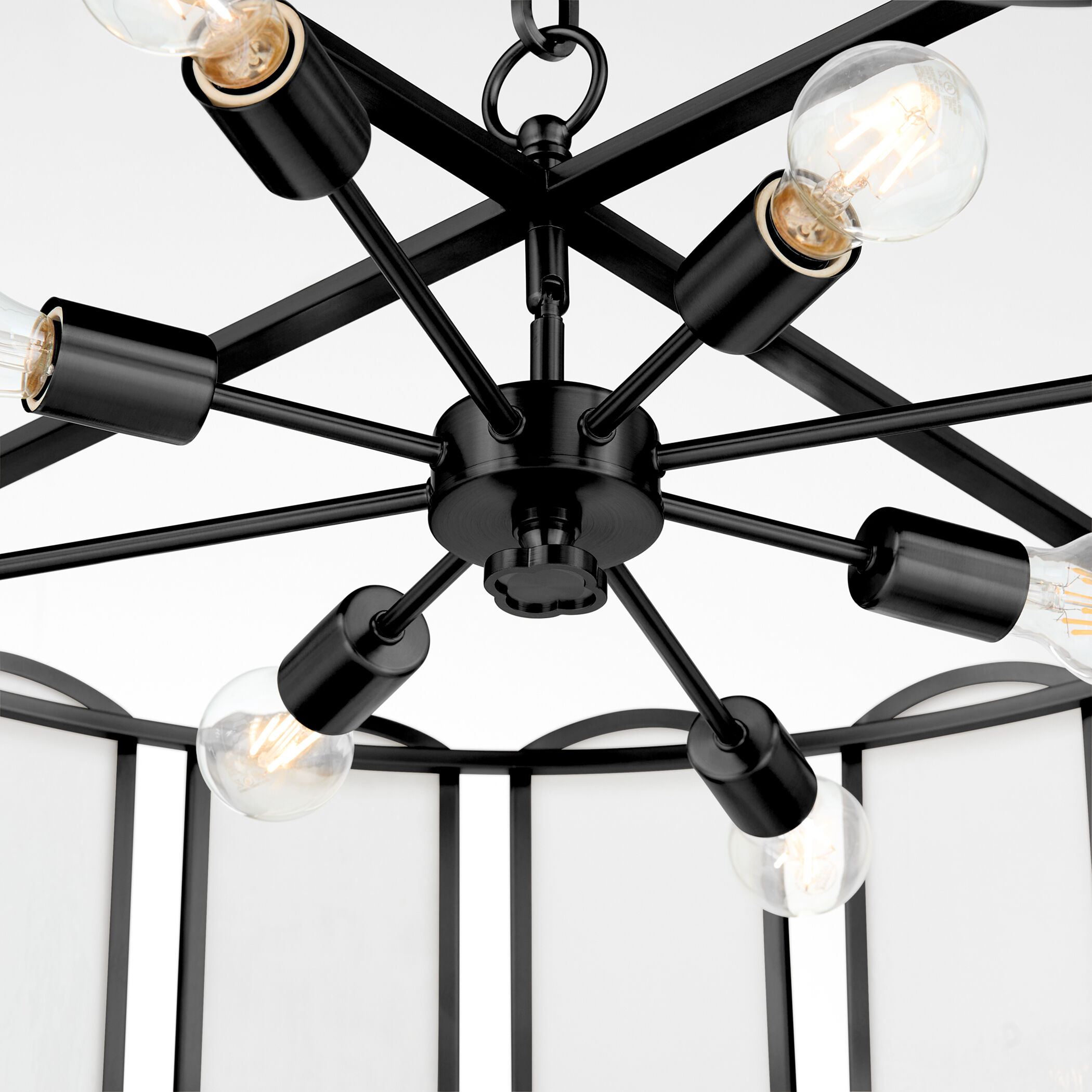 Belleview 8 Light 38 inch Matte Black Pendant Ceiling Light
