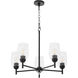Wallinger 5 Light 24.5 inch Matte Black Chandelier Ceiling Light