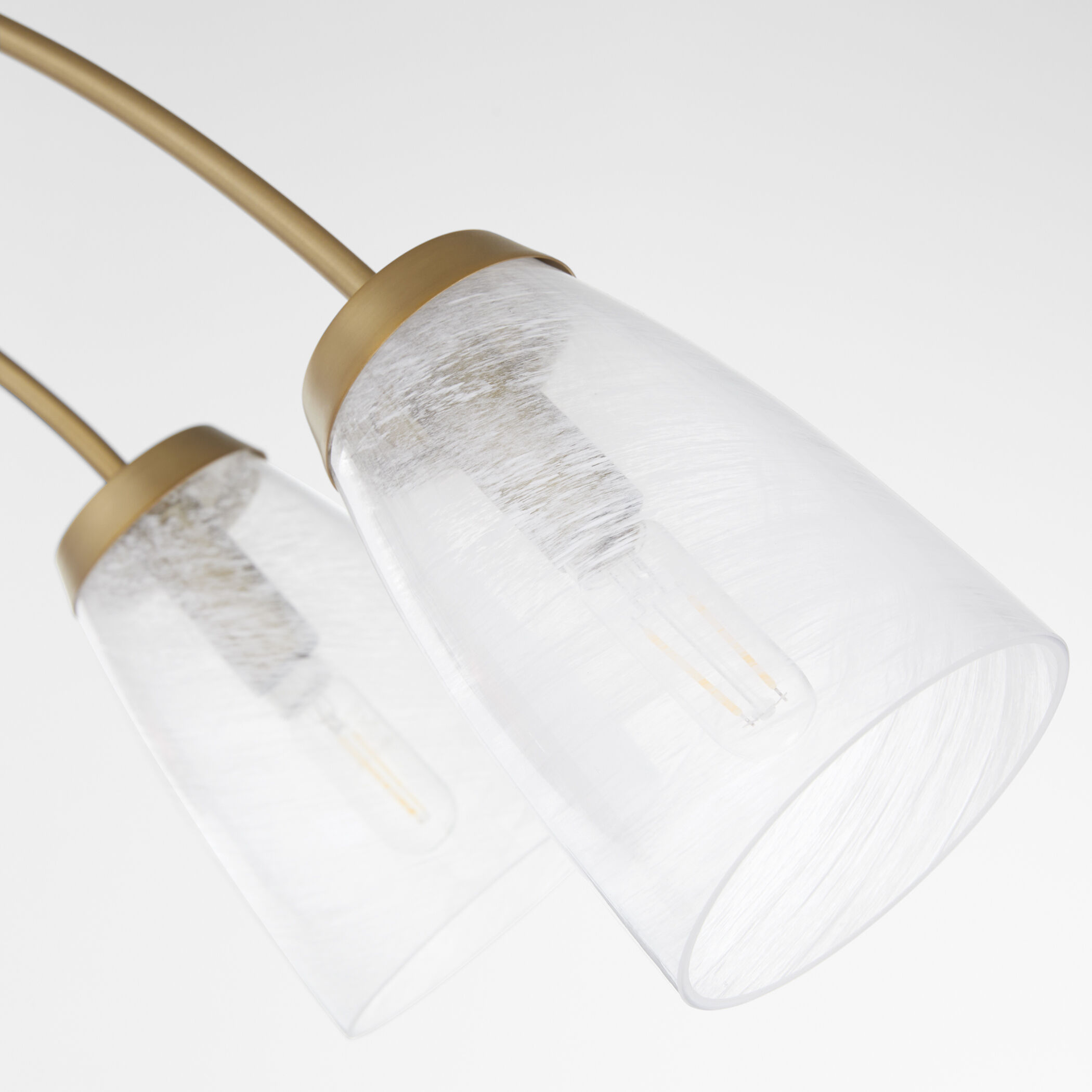 Arpeggio Linear Chandelier Ceiling Light in Aged Brass