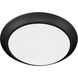 LED Disk 1 Light 9.5 inch Matte Black Indoor/Outdoor Flush Mount