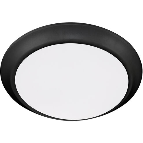 LED Disk 1 Light 9.5 inch Matte Black Indoor/Outdoor Flush Mount