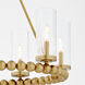 Lee Boulevard 6 Light 28 inch Aged Brass Chandelier Ceiling Light