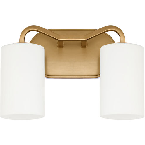 Rutherford 2 Light 13.25 inch Brushed Brass Vanity Light Wall Light