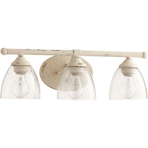 Brooks 3 Light 21 inch Persian White Vanity Light Wall Light, Clear Seeded