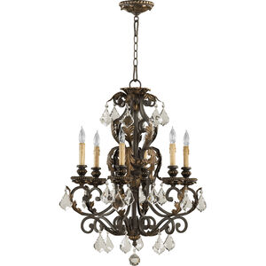Rio Salado 6 Light 24 inch Toasted Sienna With Mystic Silver Chandelier Ceiling Light