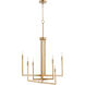 Bolero 6 Light 37 inch Aged Brass Chandelier Ceiling Light