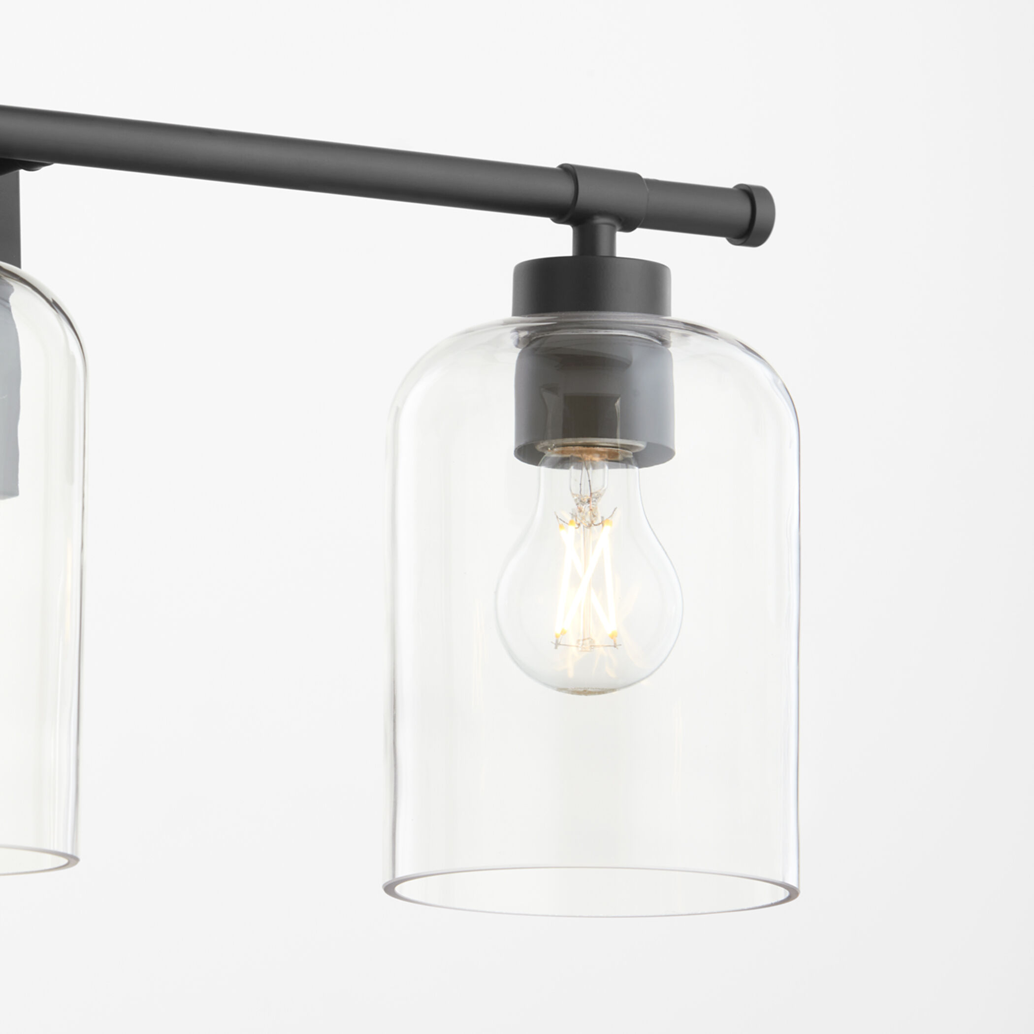 Tribute 3 Light 25 inch Matte Black Vanity Light Wall Light