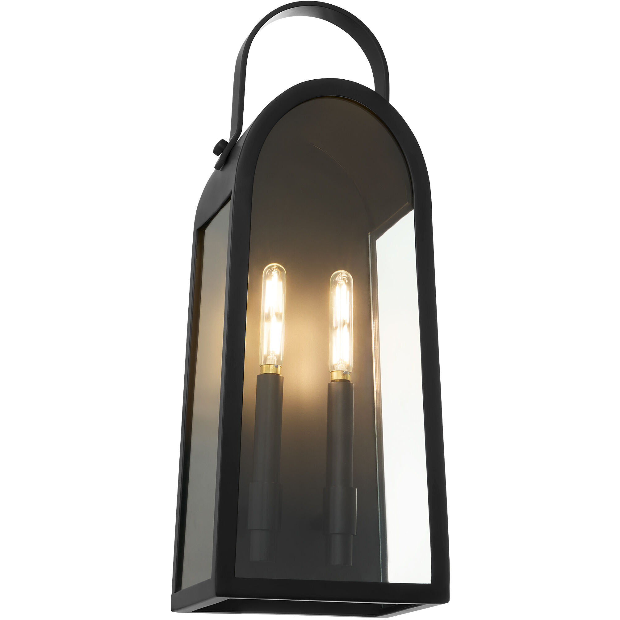 Rossi 2 Light 20 inch Matte Black Outdoor Wall Lantern