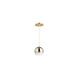 Fort Worth 1 Light 6 inch Satin Gold Mini Pendant Ceiling Light, Light Gold Ombre