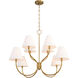 Sophia 4 Light 37 inch Brushed Brass Chandelier Ceiling Light