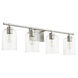 Tribute 4 Light 35 inch Satin Nickel Vanity Light Wall Light