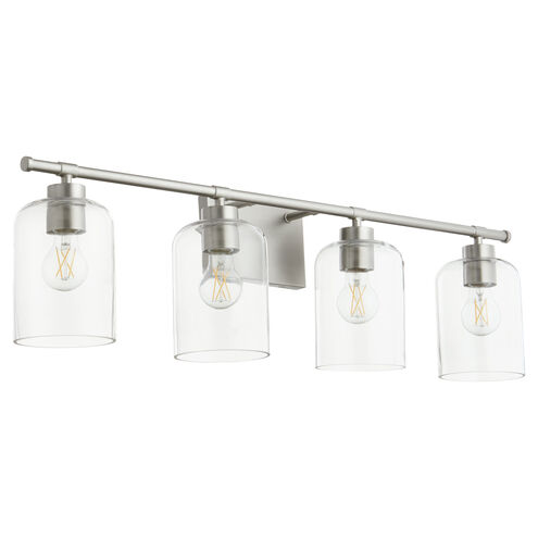 Tribute 4 Light 35 inch Satin Nickel Vanity Light Wall Light