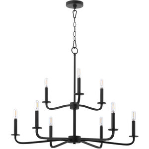 Rutherford 9 Light 28.5 inch Matte Black Chandelier Ceiling Light