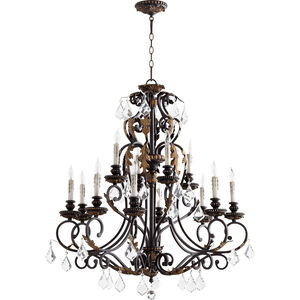 Rio Salado 12 Light 34 inch Toasted Sienna With Mystic Silver Chandelier Ceiling Light