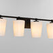 Goodwin 32.88 inch Matte Black Vanity Light Wall Light in Opal