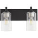 Fallstaff 2 Light 14.5 inch Matte Black Vanity Light Wall Light