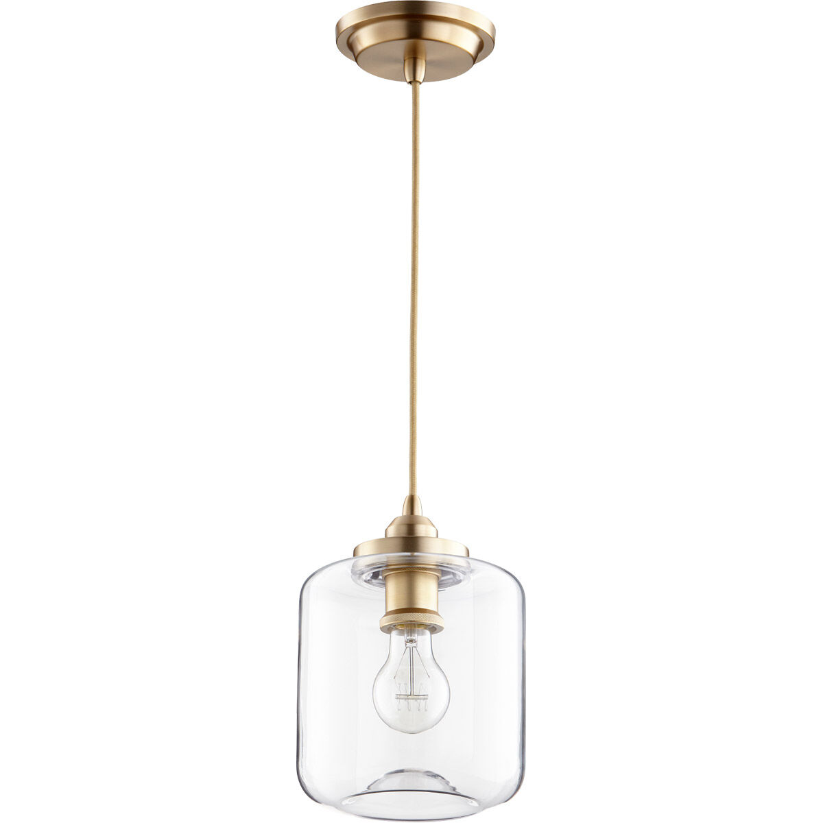 Fort Worth 1 Light 6.75 inch Aged Brass Mini Pendant Ceiling Light