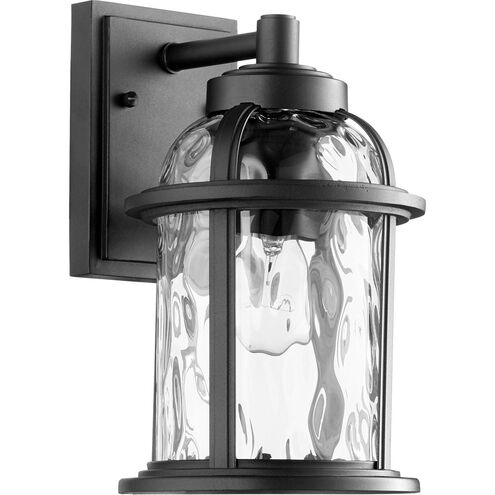 Winston 1 Light 12 inch Noir Outdoor Wall Lantern