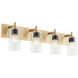 Fallstaff 4 Light 31.5 inch Aged Brass Vanity Light Wall Light
