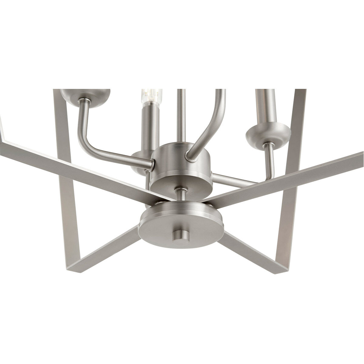 Fort Worth 4 Light 23 inch Satin Nickel Mini Chandelier Ceiling Light, Quorum Home