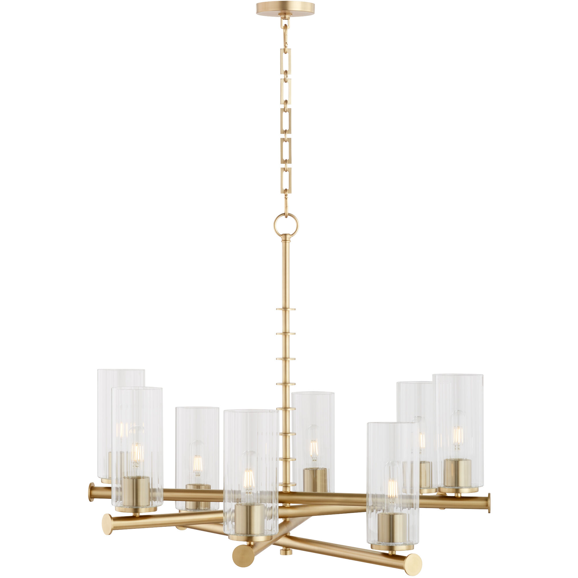 Mercier 8 Light 32 inch Aged Brass Chandelier Ceiling Light