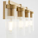 Kilbey 4 Light 27 inch Aged Brass Vanity Light Wall Light