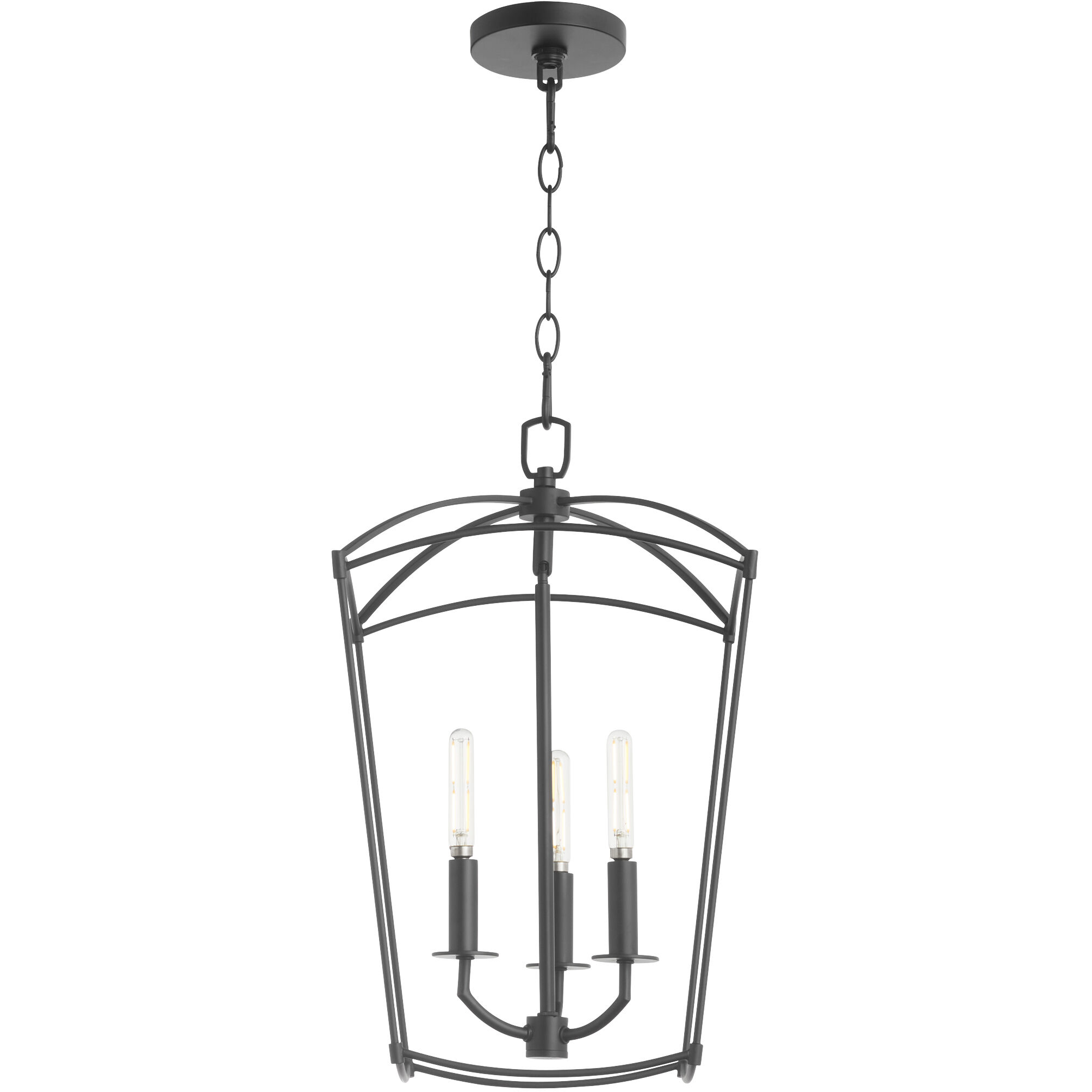 Mantle 3 Light 12 inch Matte Black Entry Ceiling Light