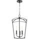 Mantle 3 Light 12 inch Matte Black Entry Ceiling Light