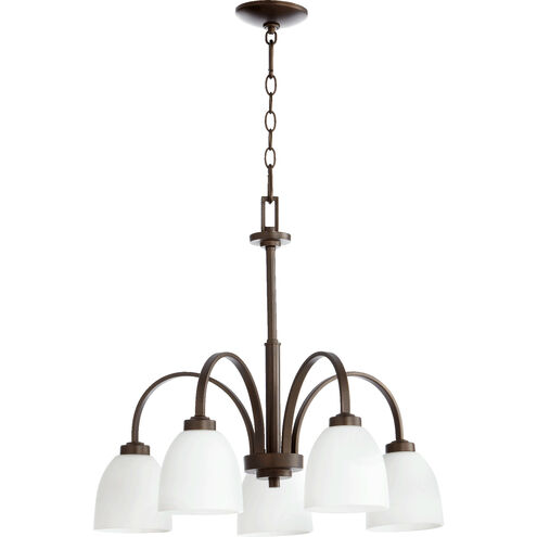 Reyes 5 Light 26 inch Oiled Bronze Dinette Chandelier Ceiling Light