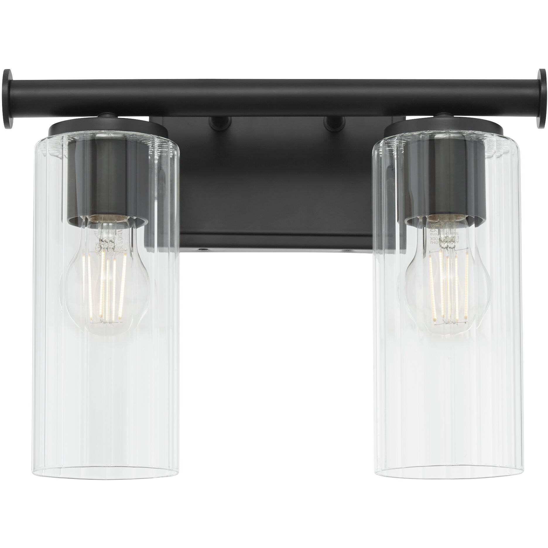 Mercier 2 Light 14.25 inch Matte Black Vanity Light Wall Light