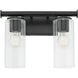 Mercier 2 Light 14.25 inch Matte Black Vanity Light Wall Light