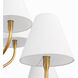 Sophia 4 Light 37 inch Brushed Brass Chandelier Ceiling Light