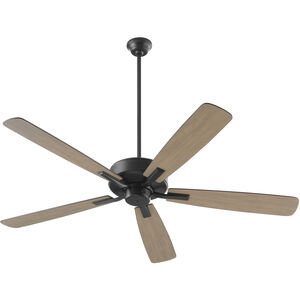 Ovation 60 inch Matte Black with Matte Black/Weathered Gray Blades Ceiling Fan