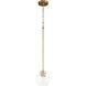 Volan 1 Light 6 inch Aged Brass Pendant Ceiling Light