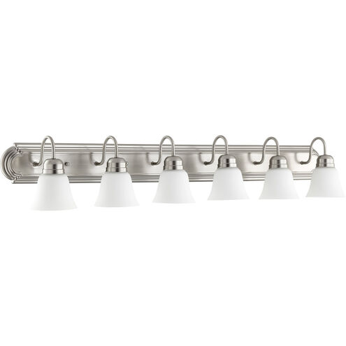 Fort Worth 6 Light 48 inch Satin Nickel Vanity Light Wall Light