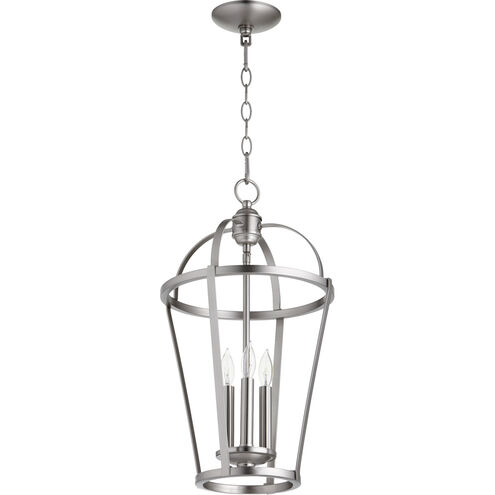 Mitre 3 Light 12 inch Satin Nickel Mini Chandelier Ceiling Light