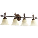 Rio Salado 4 Light 32 inch Toasted Sienna With Mystic Silver Vanity Light Wall Light